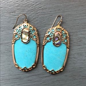 Kendra Scott Deva Turquoise and Abalone shell